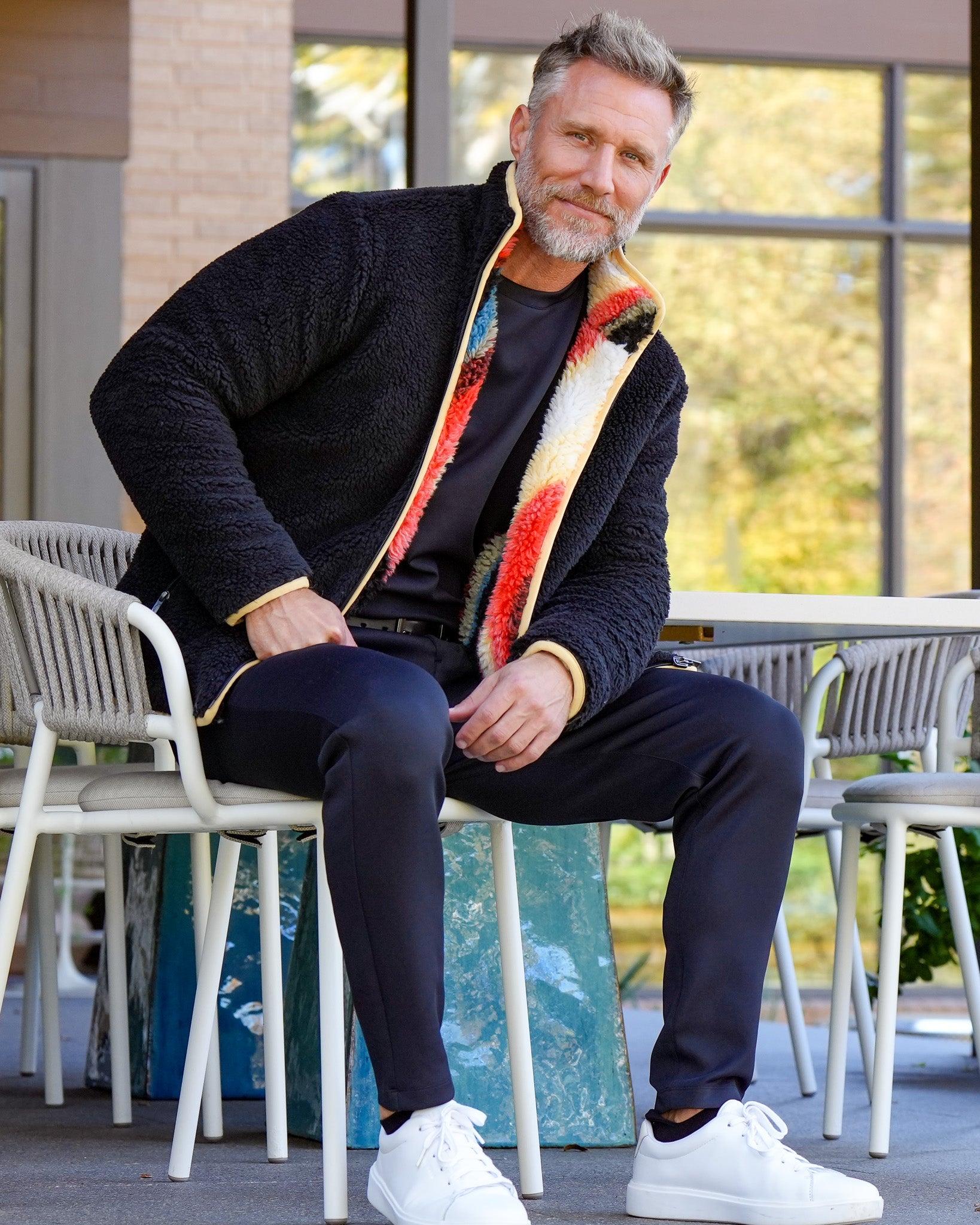 Jacquard Double Sherpa Full Zip