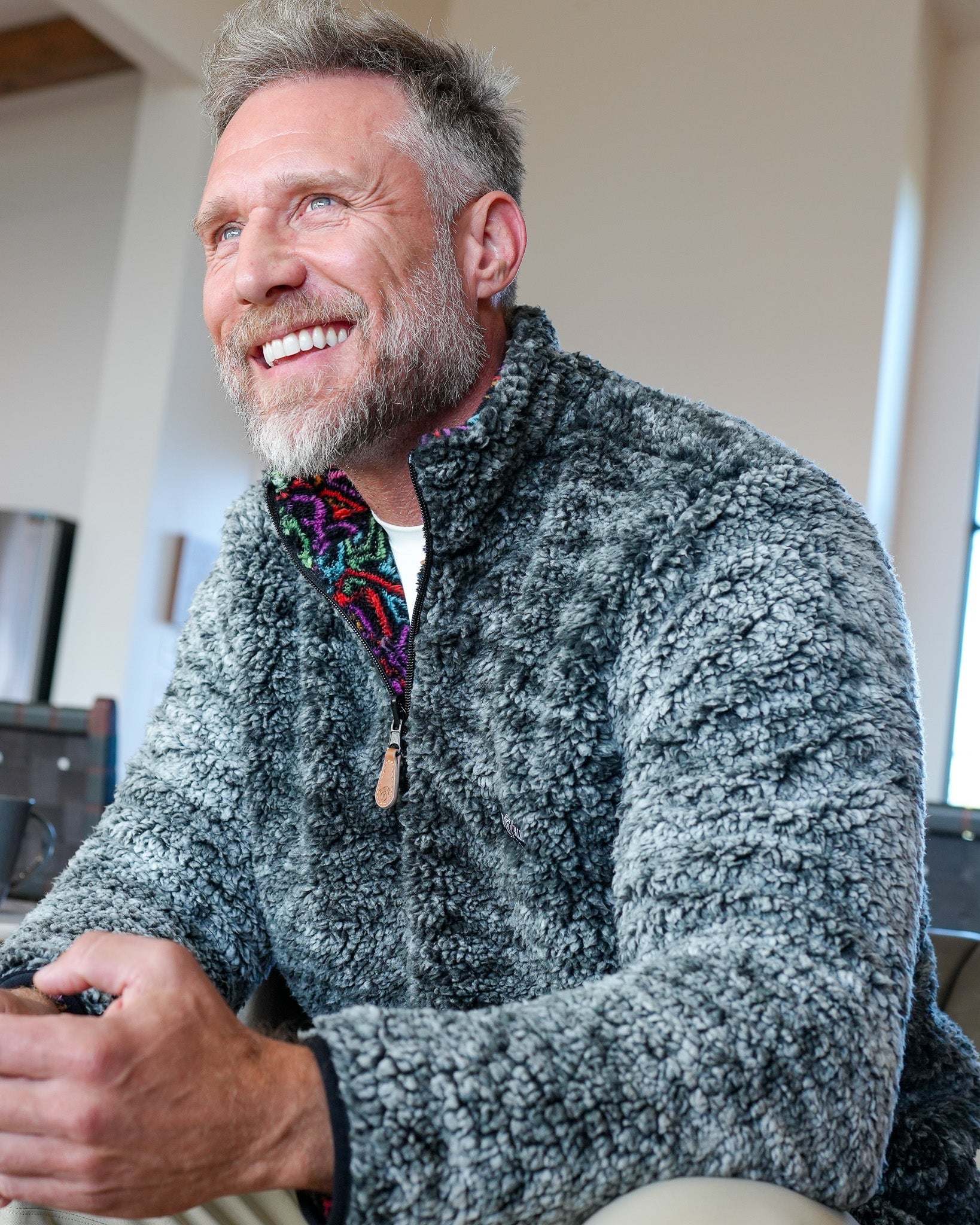 Reversible Double Sherpa 1/4 Zip