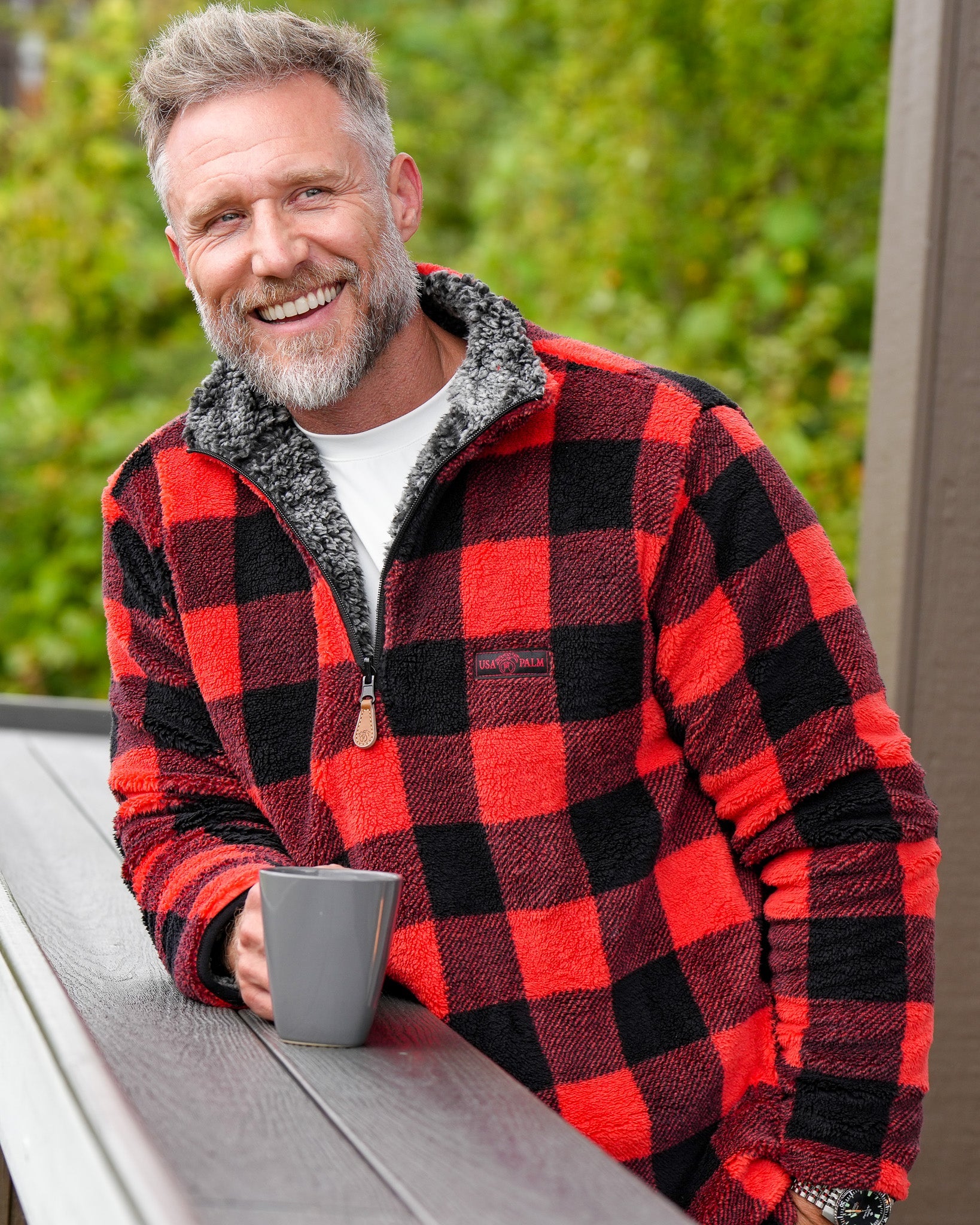 Reversible Double Sherpa 1/4 Zip