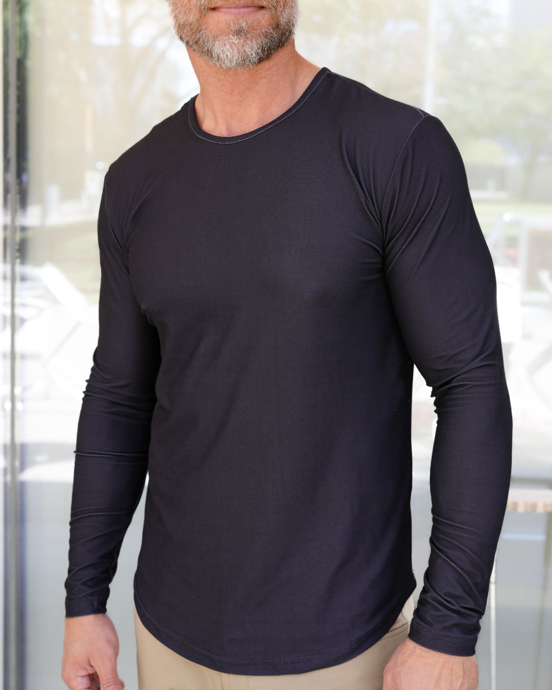 Premium Crew Curve Hem Long Sleeve
