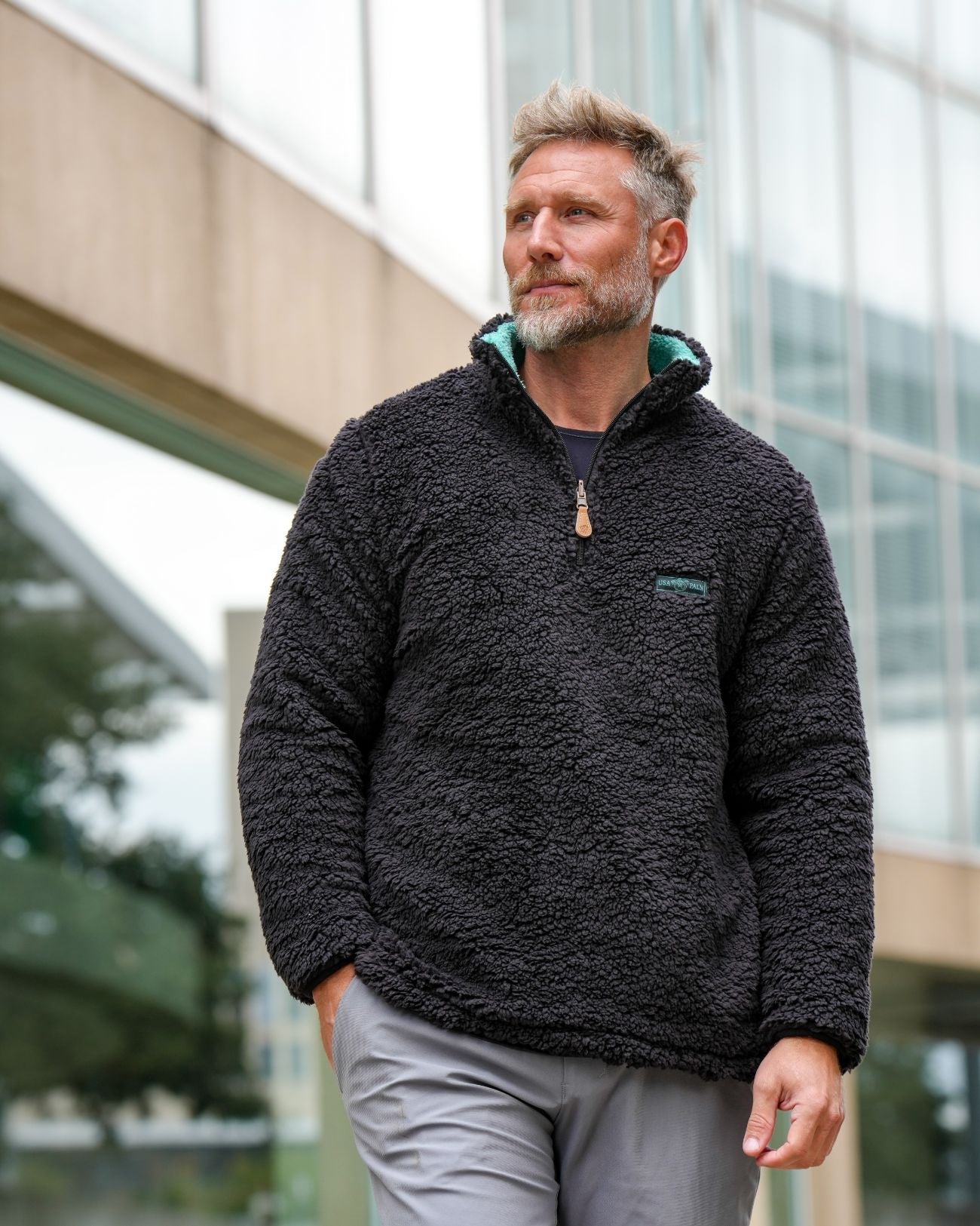 Reversible Double Sherpa 1/4 Zip