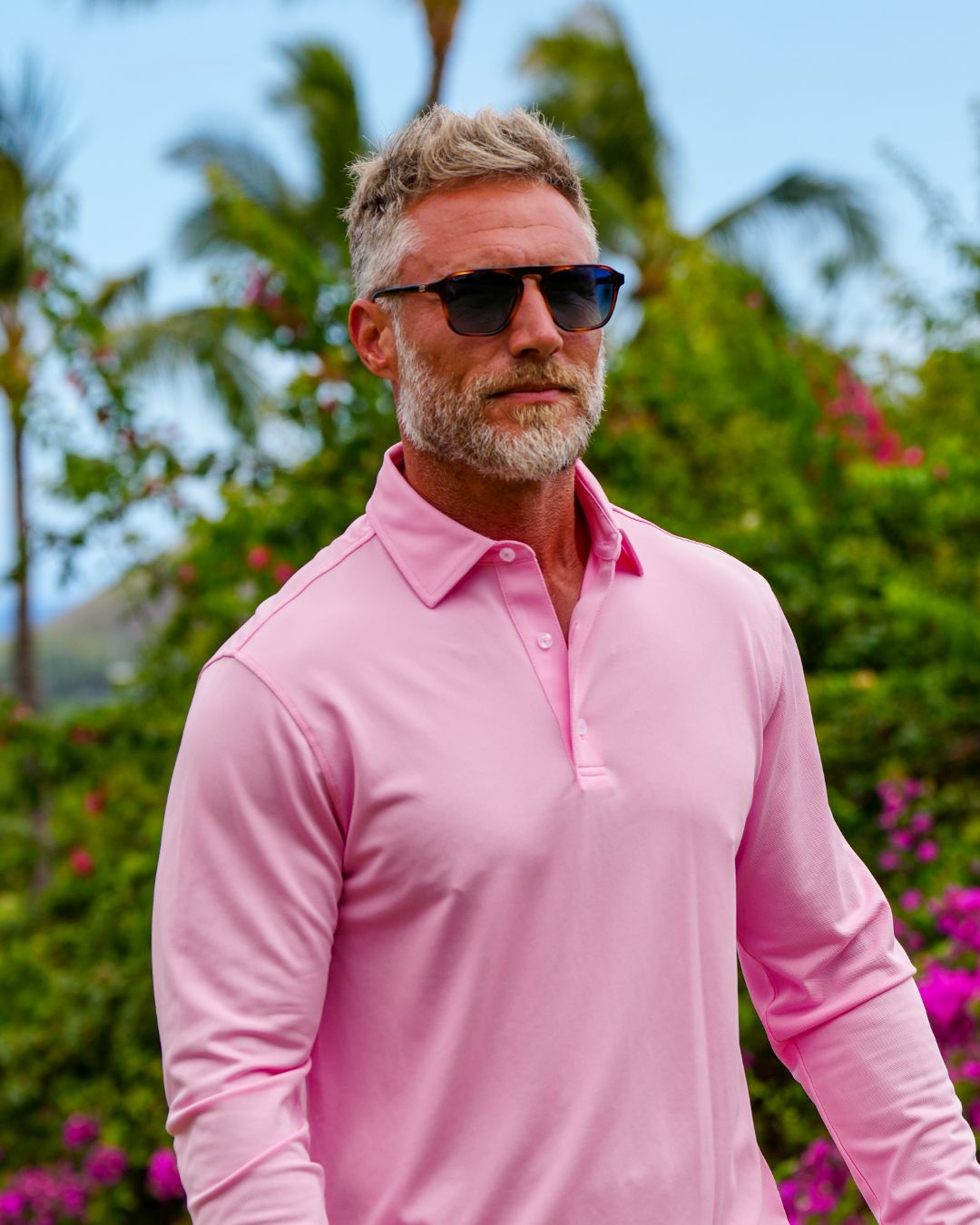 Pique Stretch Polo Long Sleeve