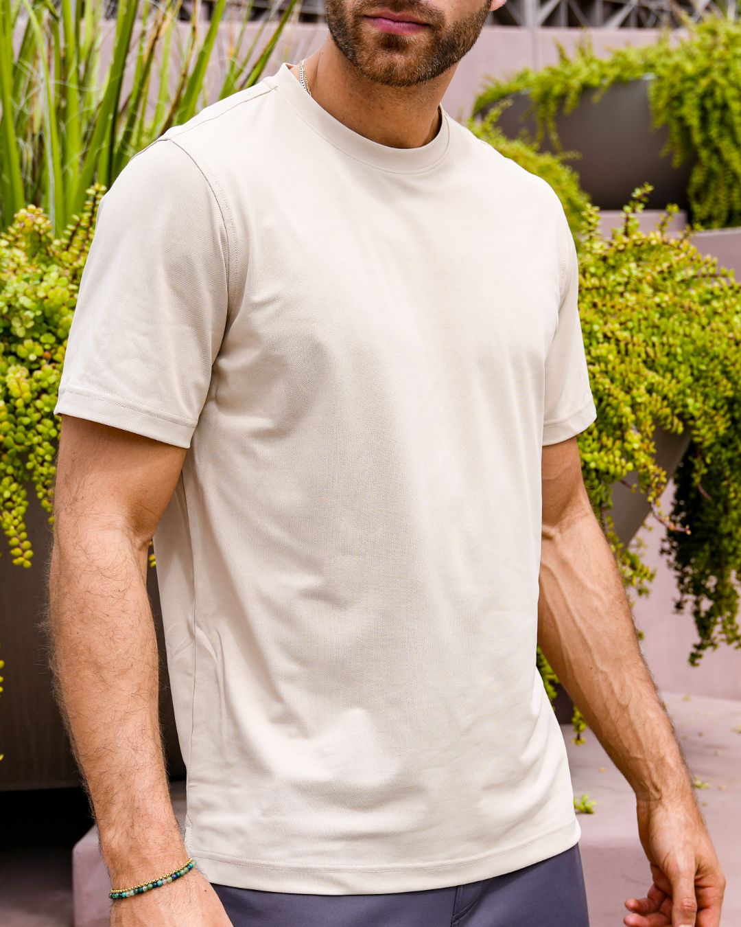 Pique Stretch Crew Polo