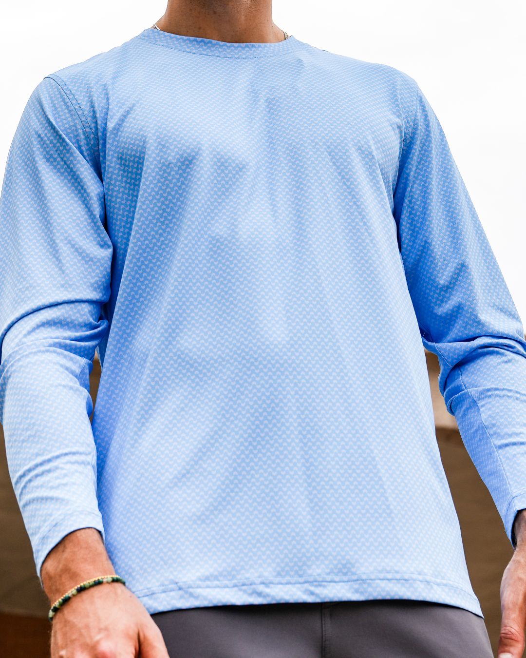 Pique Stretch Crew Polo Long Sleeve