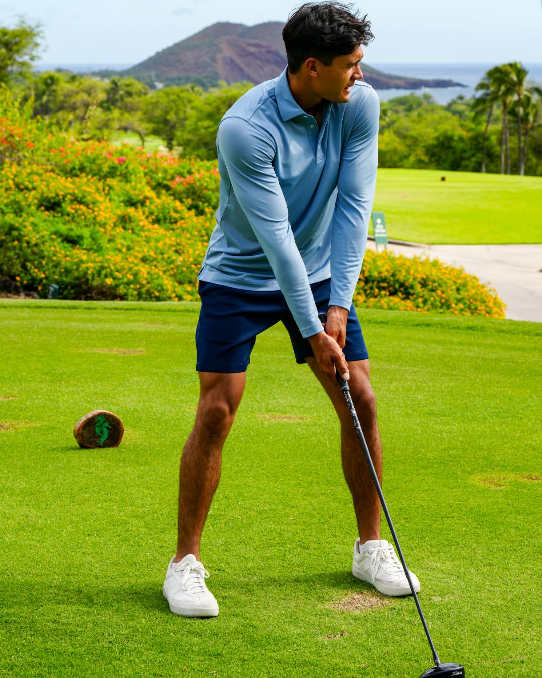 Pique Stretch Polo Long Sleeve