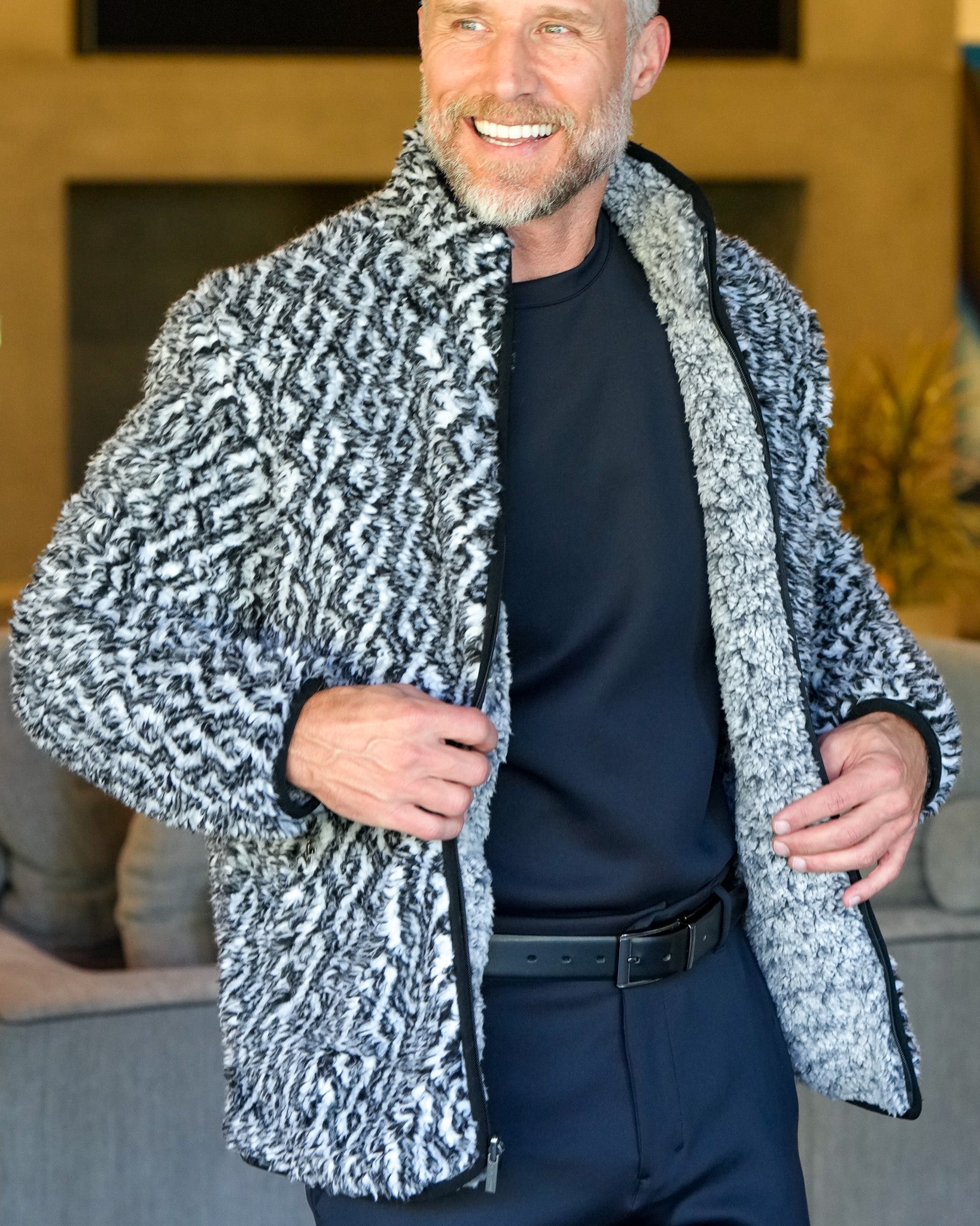 Jacquard Double Sherpa Full Zip