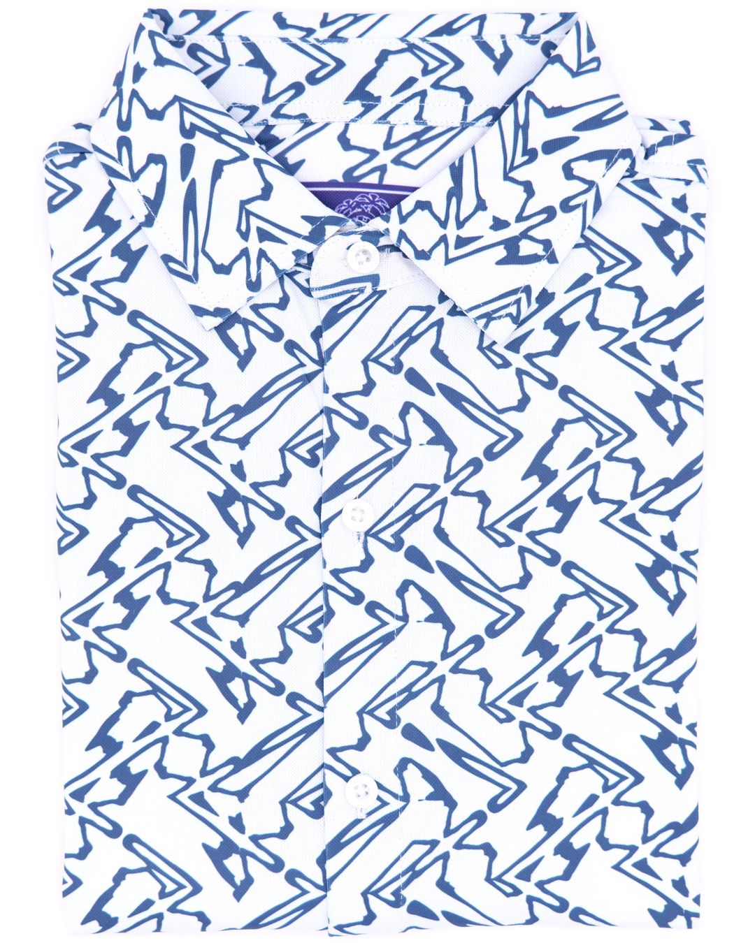 Pique Stretch Button Up Short Sleeves