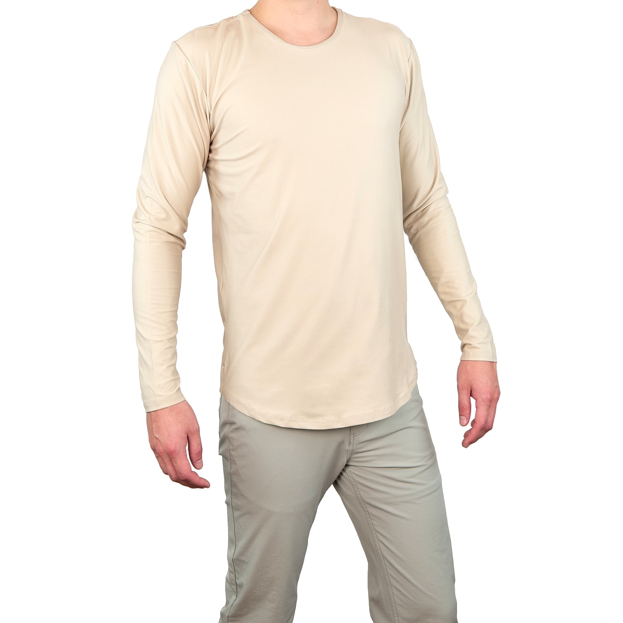 Premium Crew Curve Hem Long Sleeve