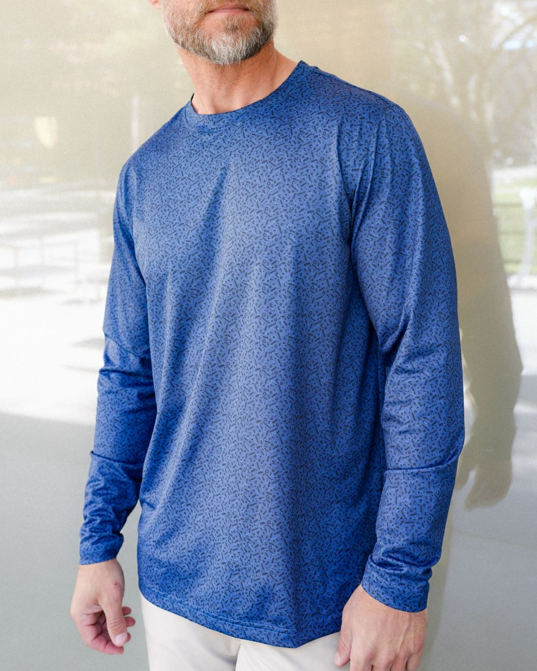 Pique Stretch Crew Polo Long Sleeve