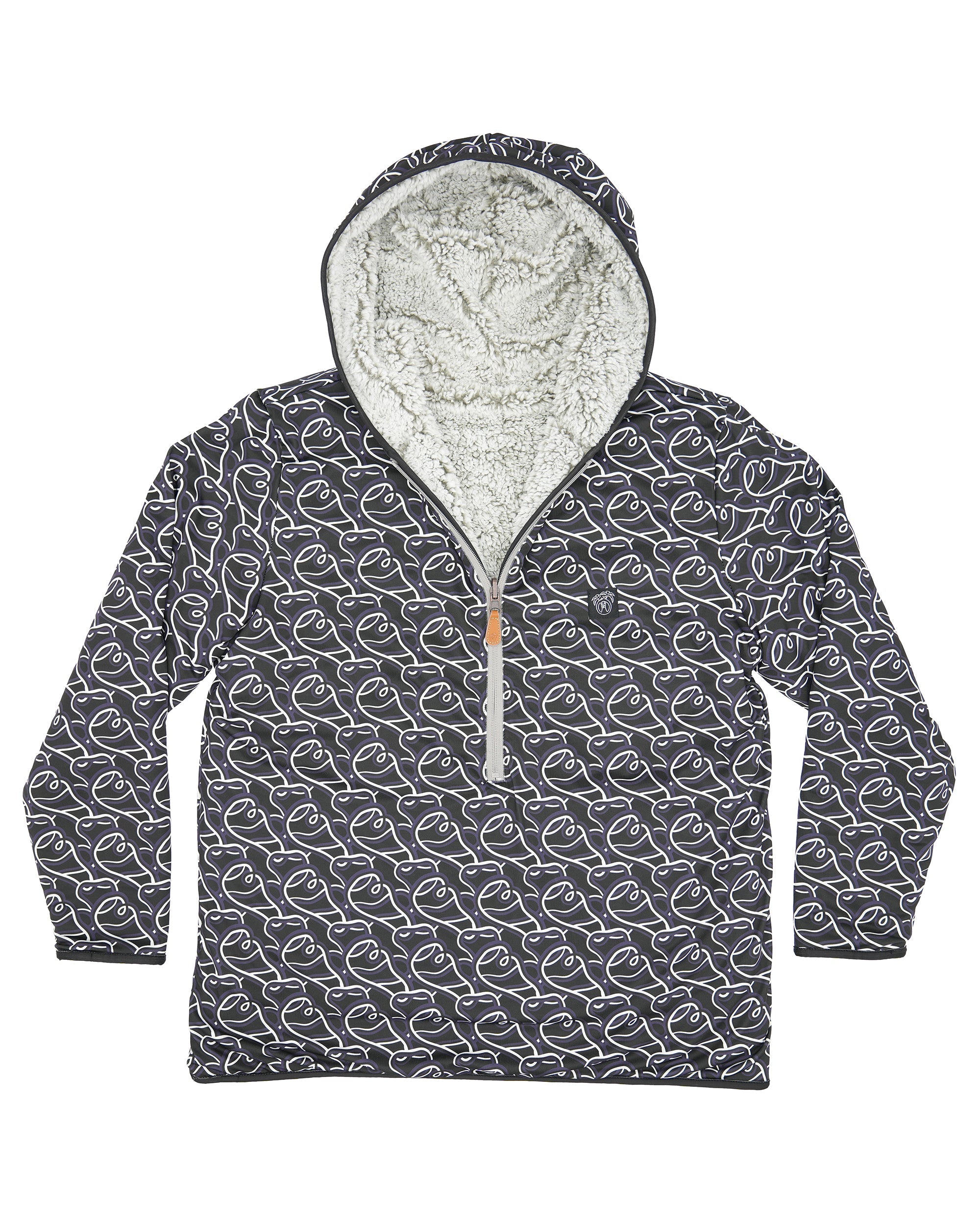 Reversible Sherpa 1/2 Zip Hoodie