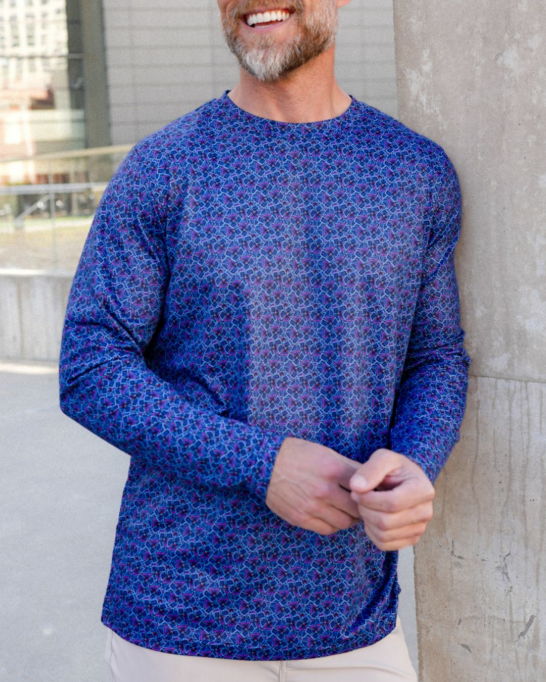 Pique Stretch Crew Polo Long Sleeve