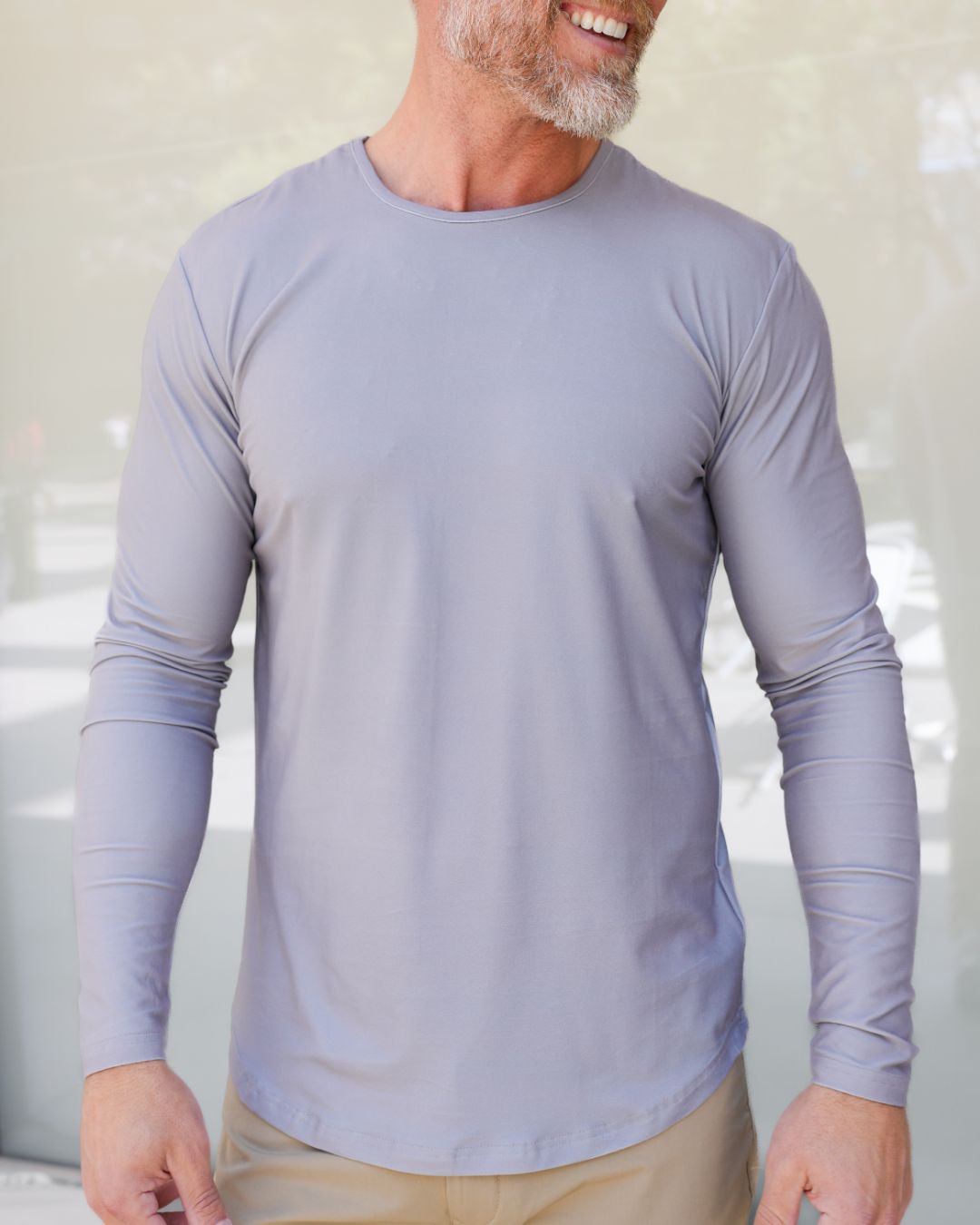 Premium Crew Curve Hem Long Sleeve