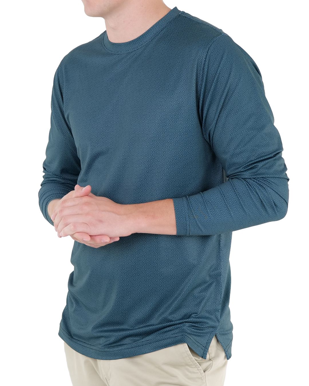 Pique Stretch Crew Polo Long Sleeve