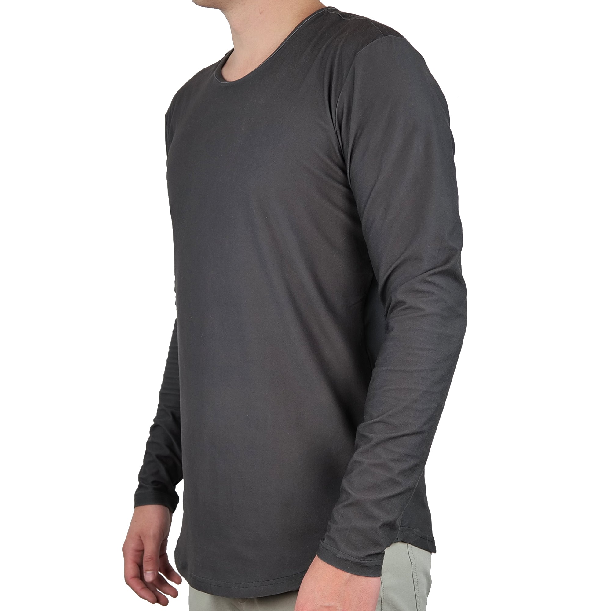 Premium Crew Curve Hem Long Sleeve