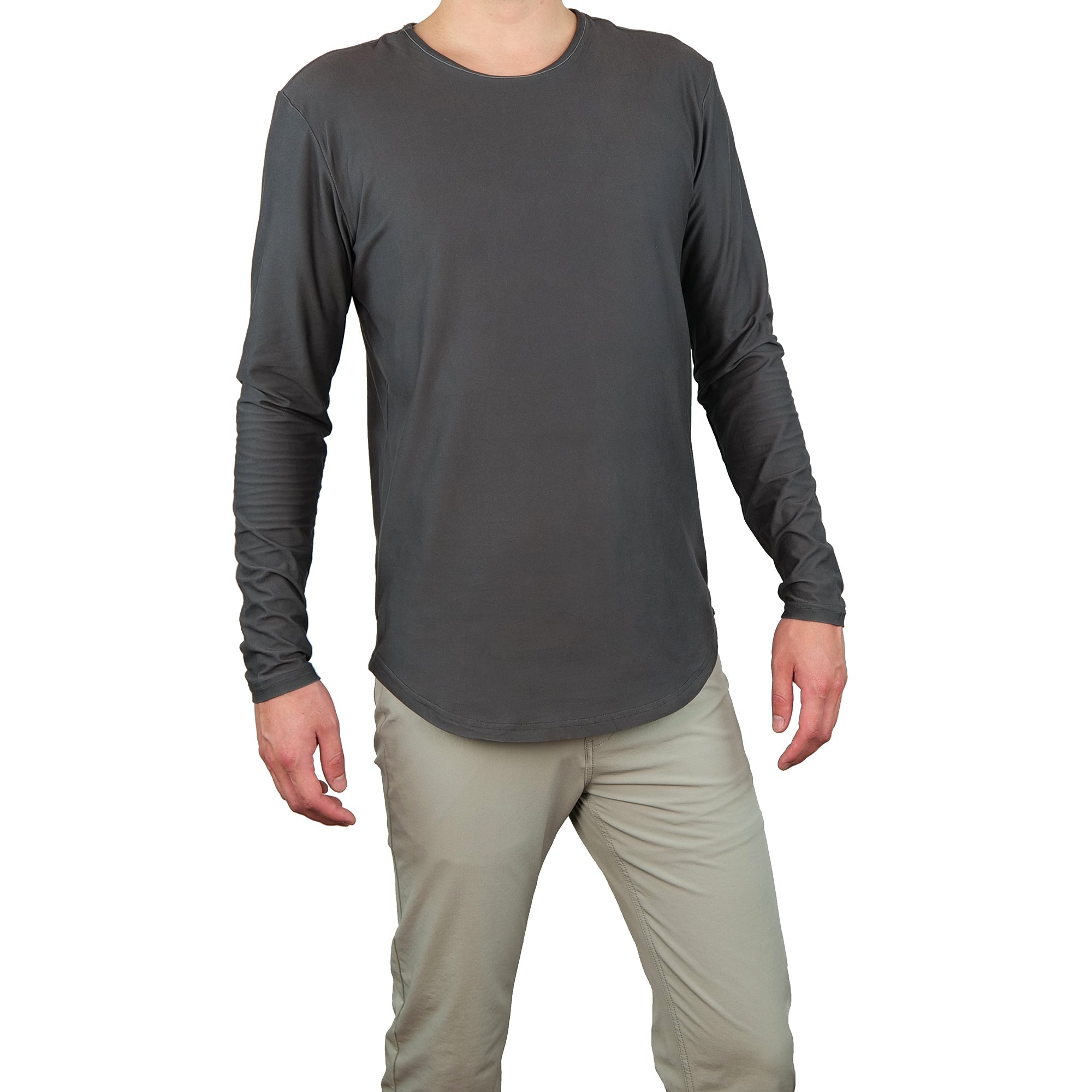 Premium Crew Curve Hem Long Sleeve