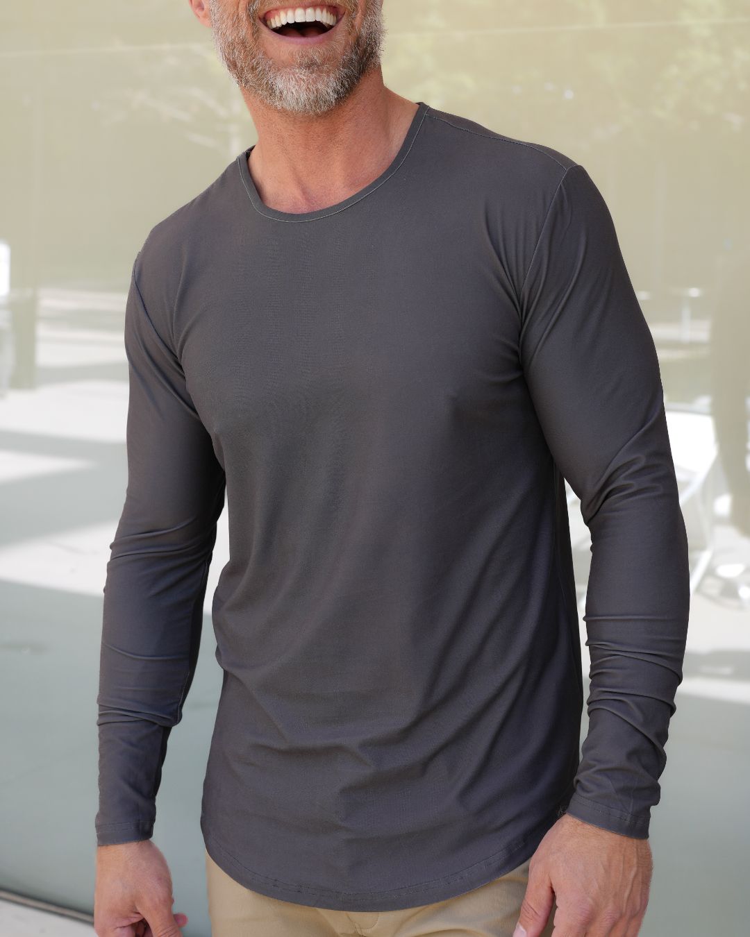 Premium Crew Curve Hem Long Sleeve