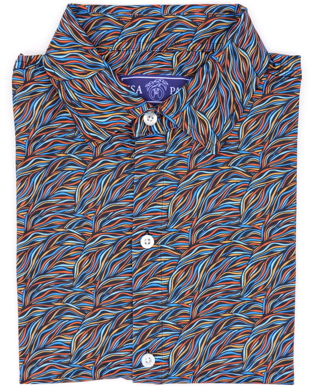 Pique Stretch Button Up Short Sleeves