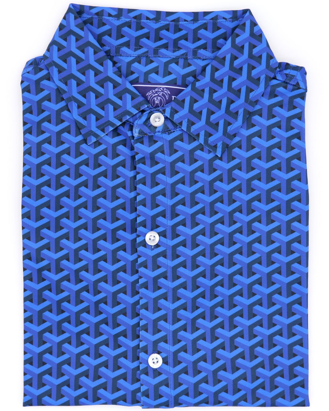 Pique Stretch Button Up Short Sleeves