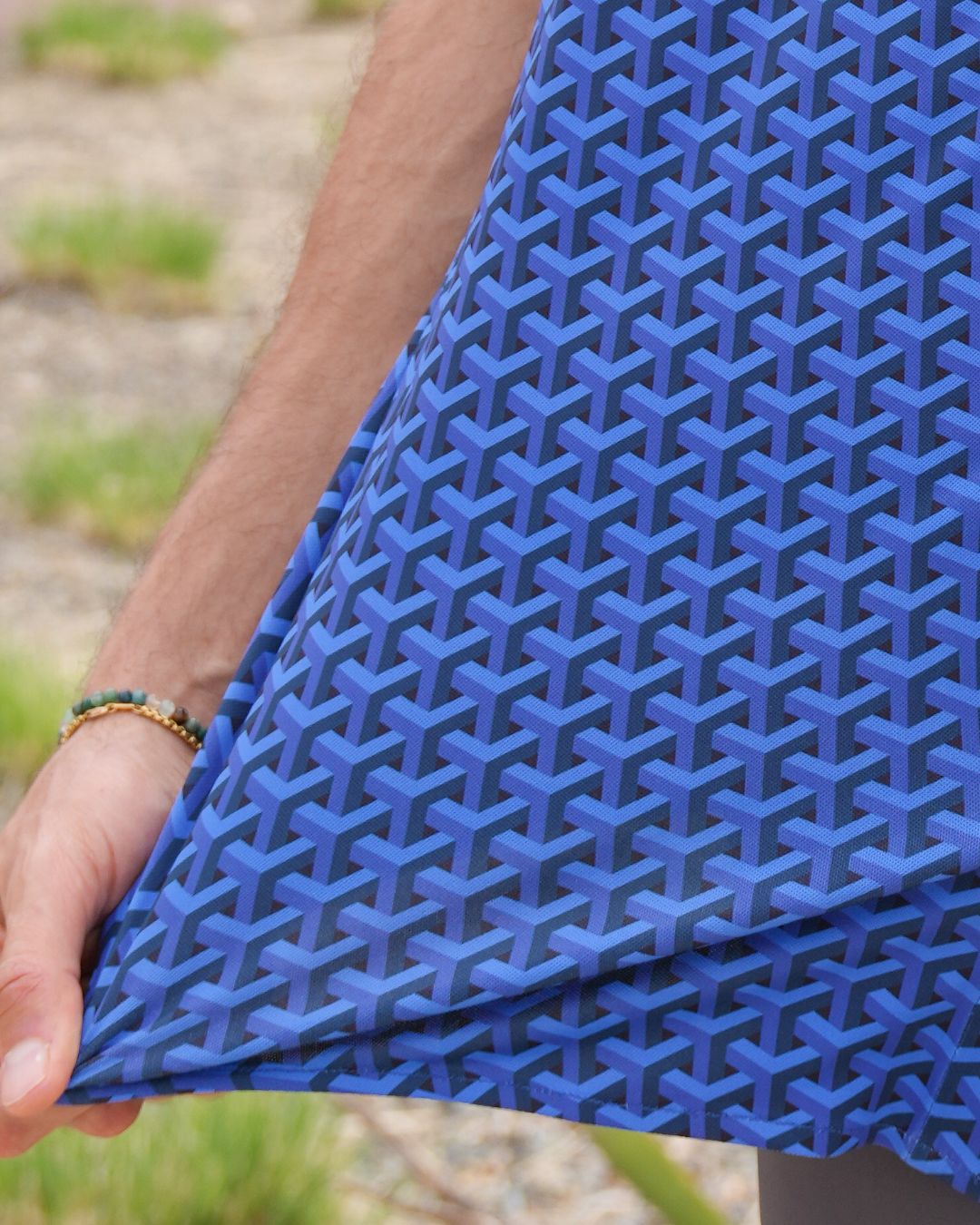 Pique Stretch Button Up Short Sleeves