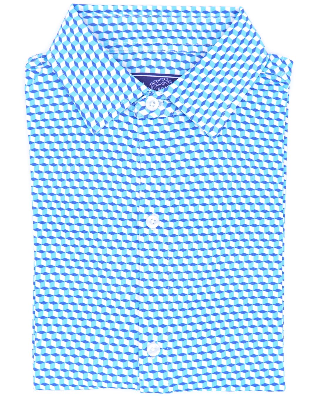 Pique Stretch Button Up Short Sleeves