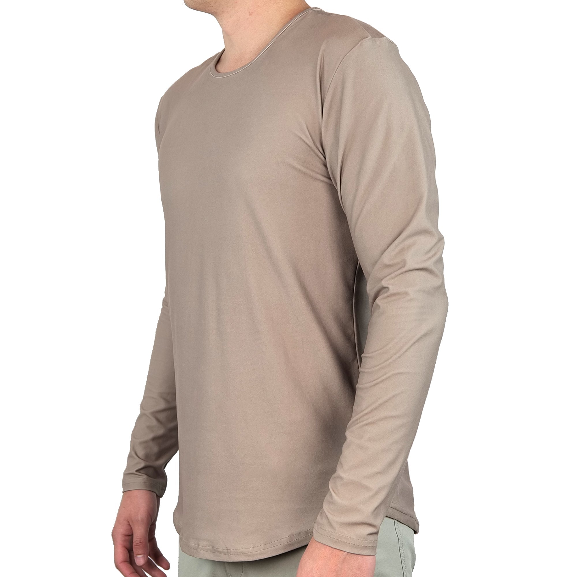 Premium Crew Curve Hem Long Sleeve