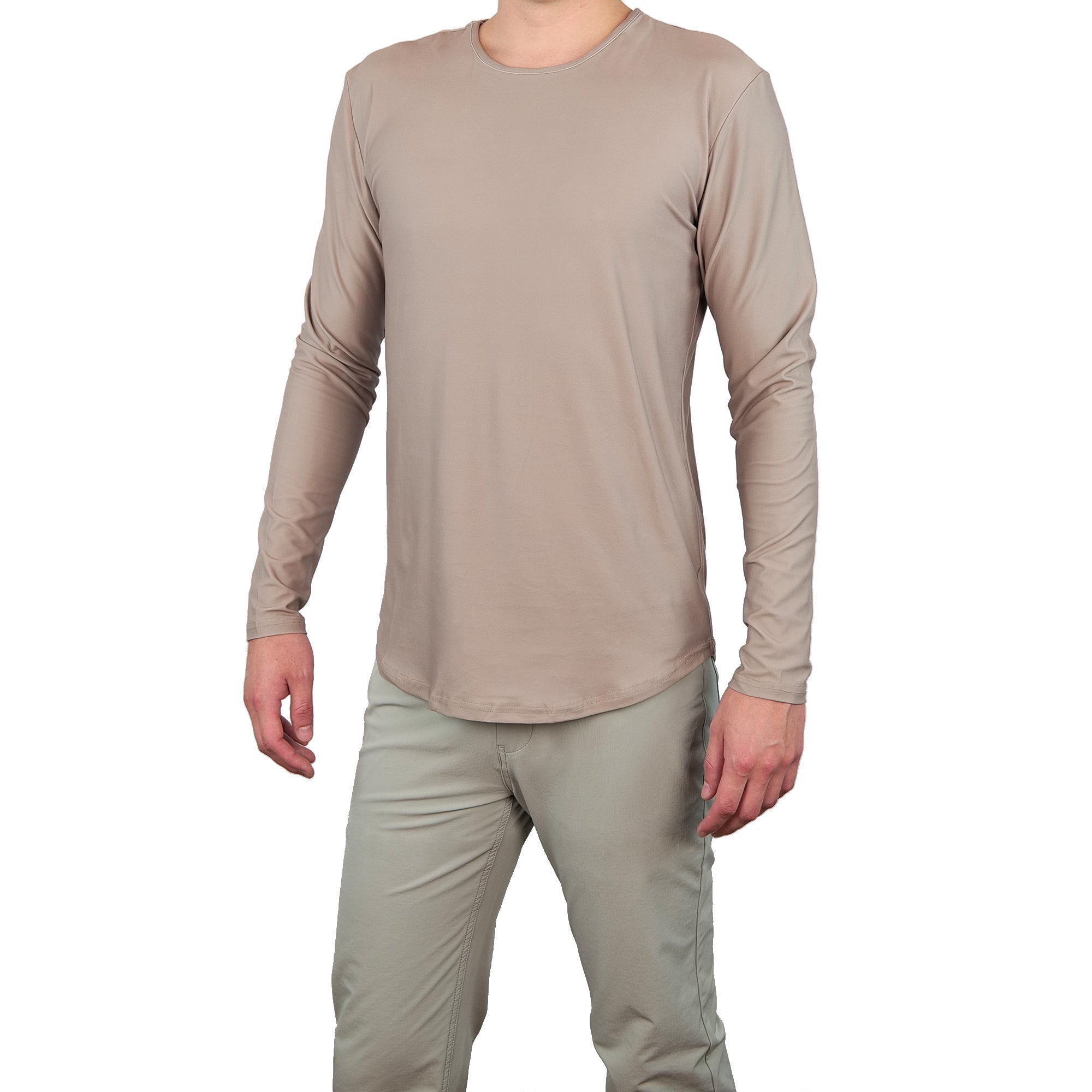 Premium Crew Curve Hem Long Sleeve