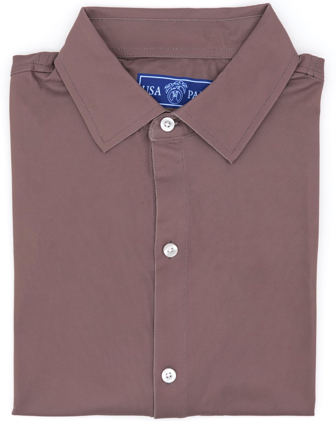 Pique Stretch Button Up Short Sleeves