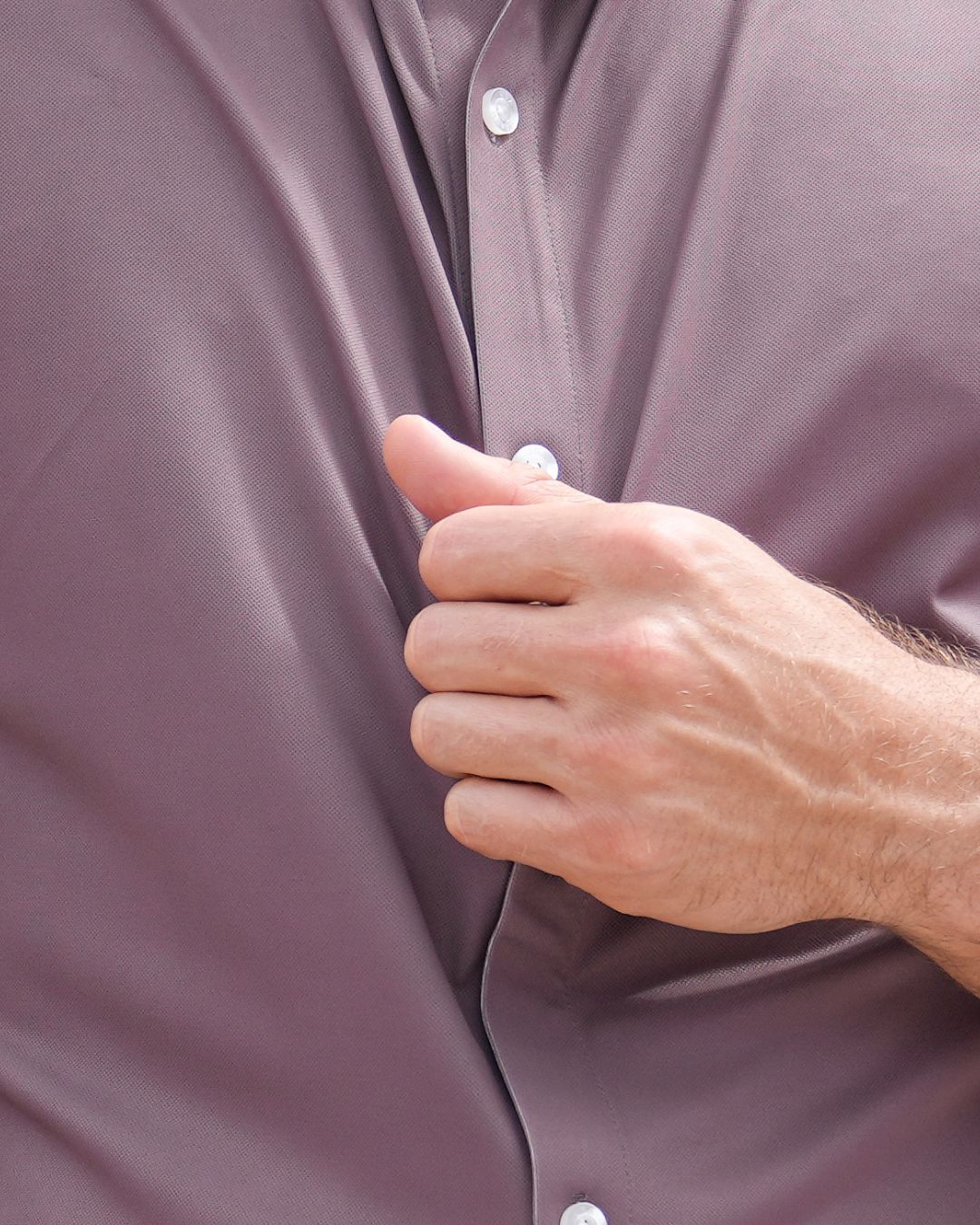 Pique Stretch Button Up Short Sleeves