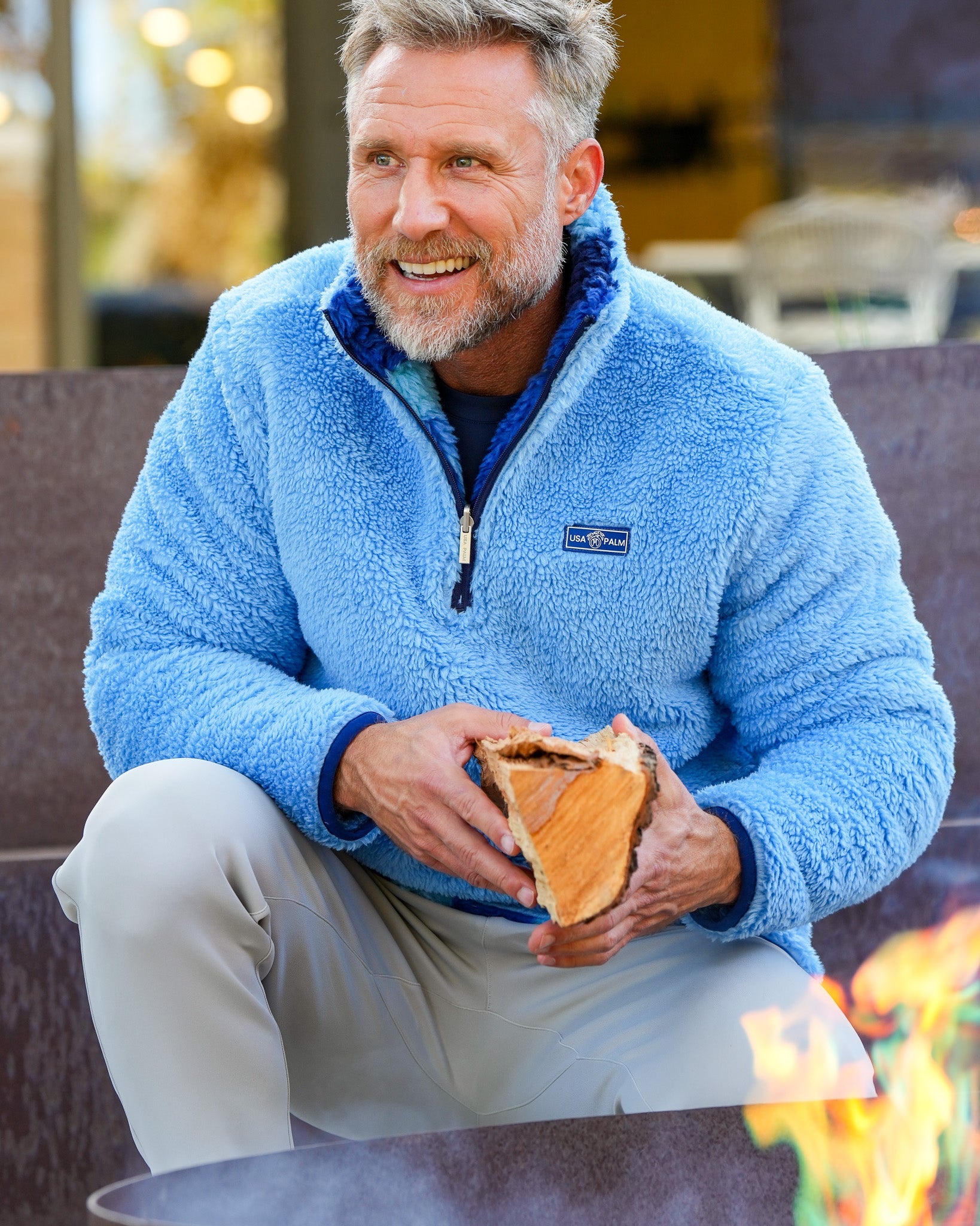 Jacquard Double Sherpa 1/4 Zip