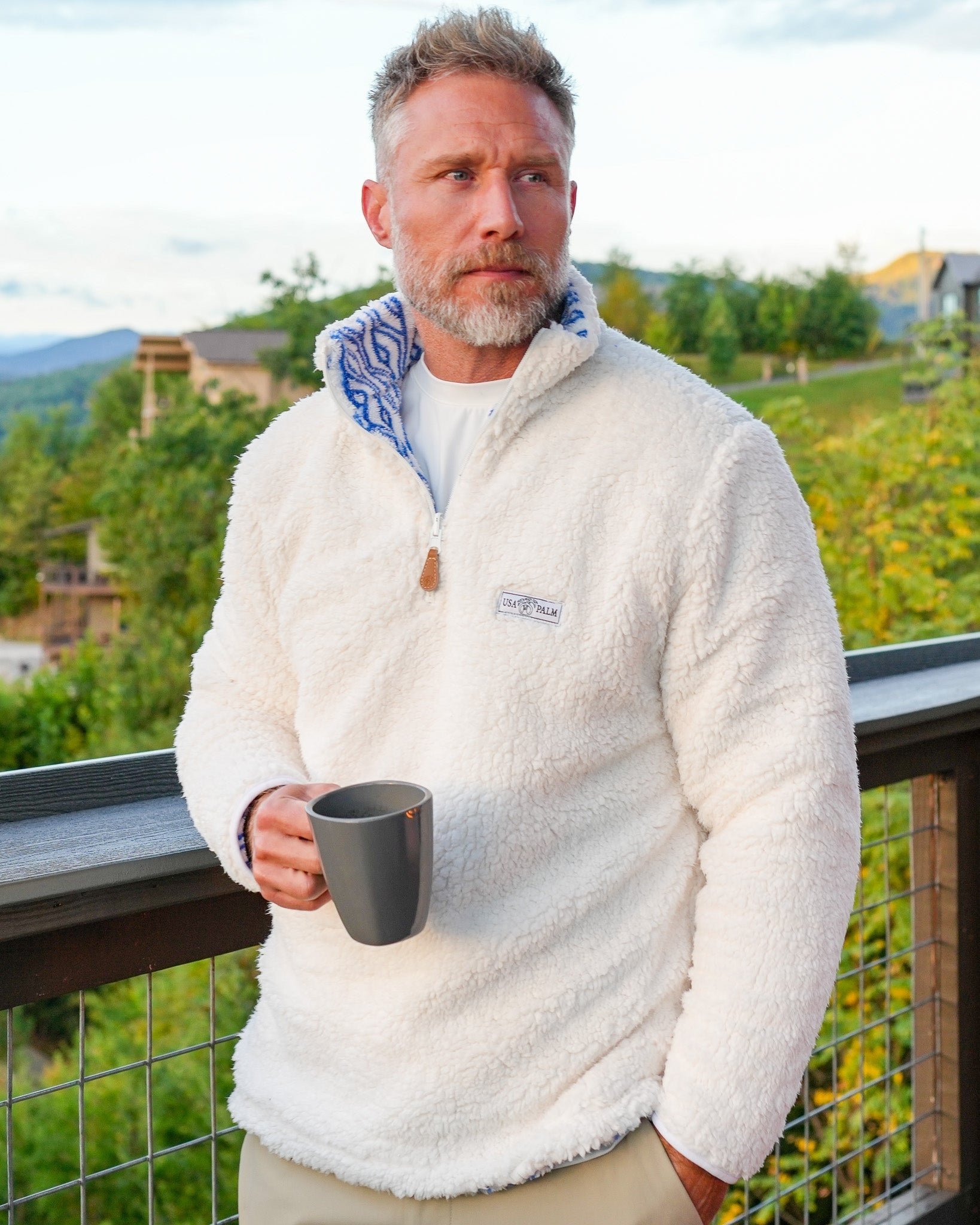 Reversible Double Sherpa 1/4 Zip