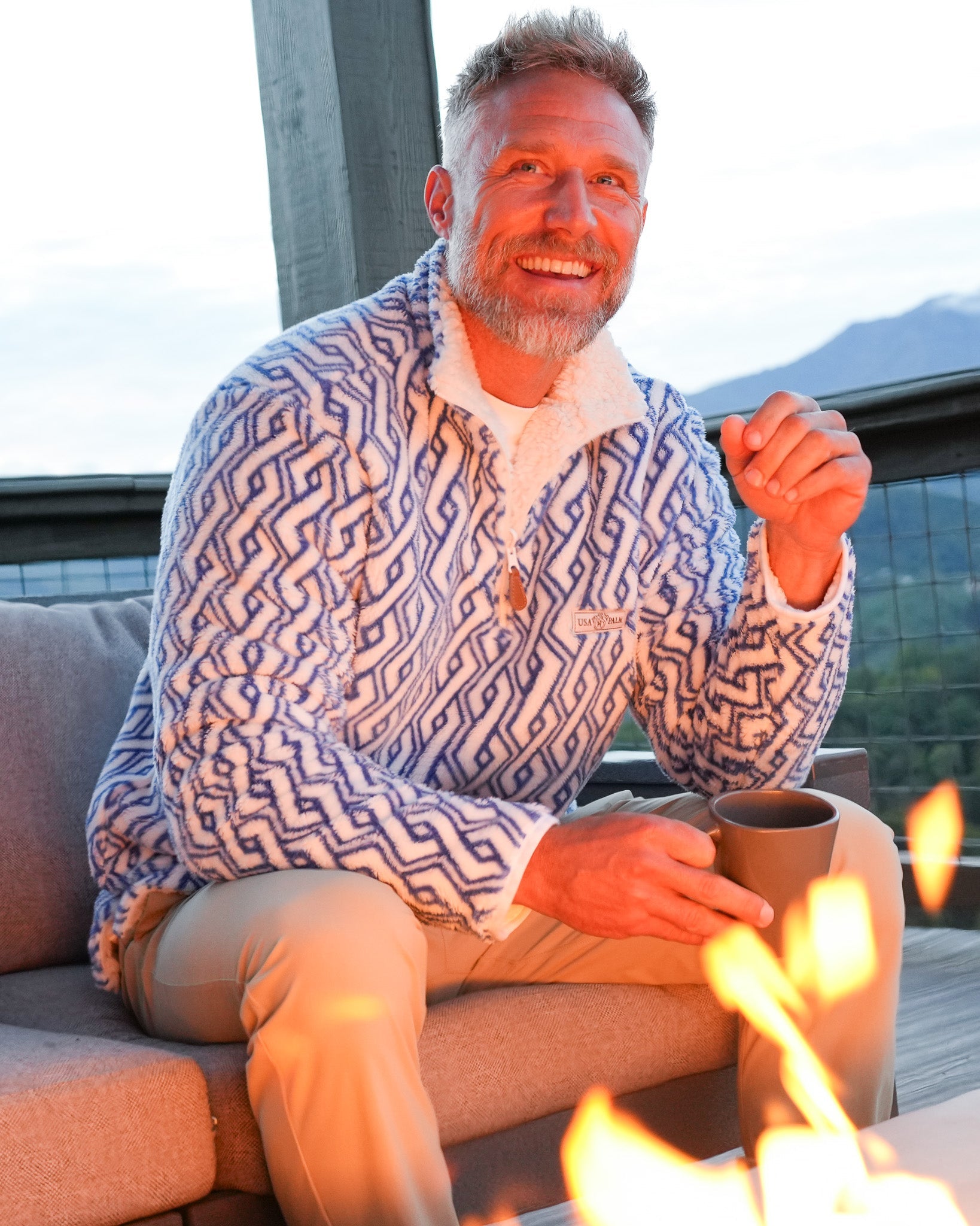 Reversible Double Sherpa 1/4 Zip