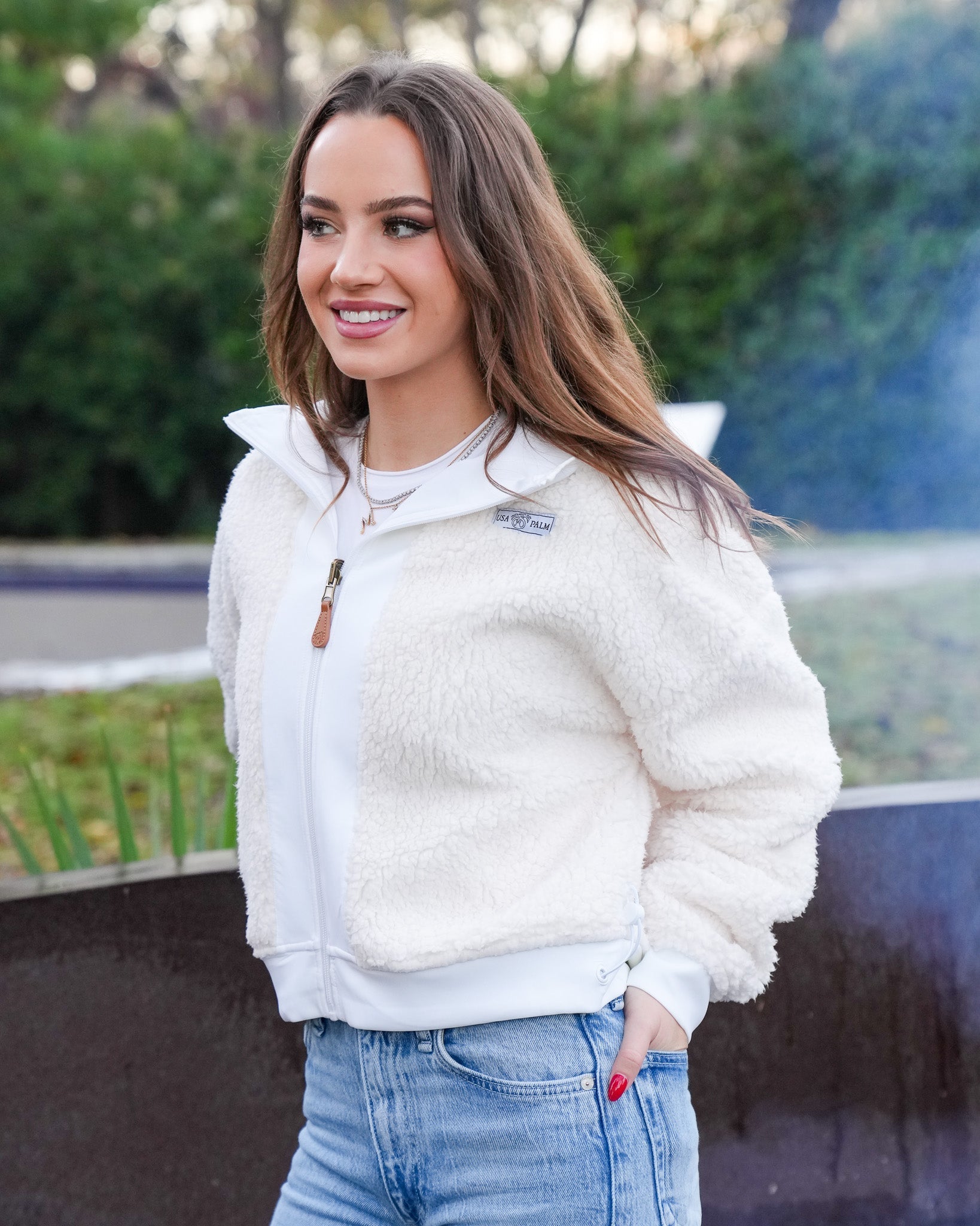 Reversible Womens Sherpa Infinity Full Zip