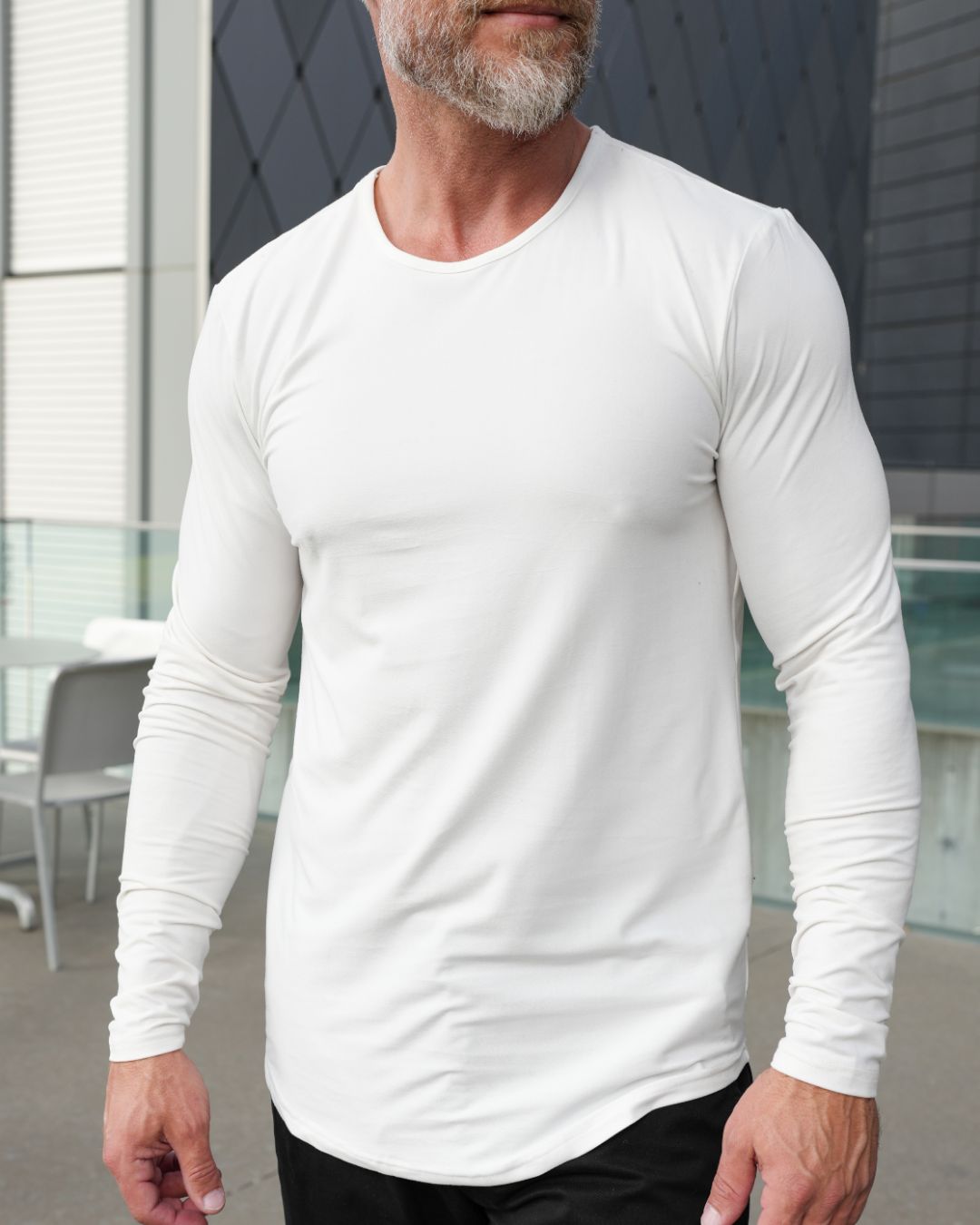 Premium Crew Curve Hem Long Sleeve